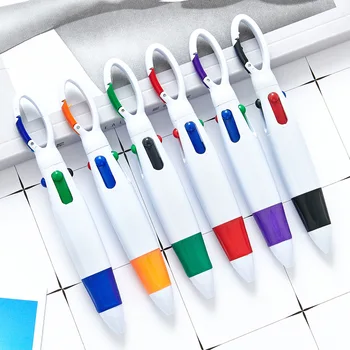 70шт Альпинистская пряжка, четырехцветная пластиковая шариковая ручка для прыжков, портативная карманная ручка для переноски, подарочная ручка
