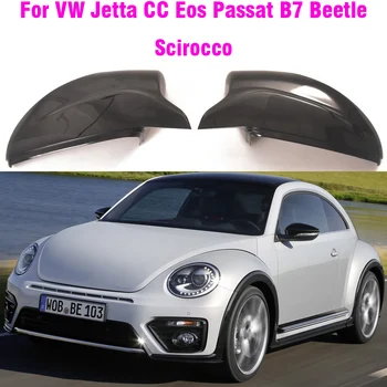 ABS Ярко-Черный Глянцевый Черный Колпачок Зеркала заднего Вида Автомобиля Для VW Beetle CC Eos Passat B7 Scirocco Для Jetta MK6